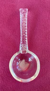 VTG Duncan Miller Canterbury Art Deco Spoon Clear Depression Glass Swirl Ladle